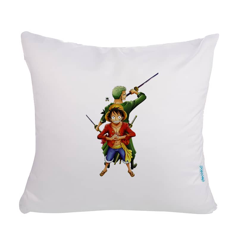 مخدة مع الحشوة بتصميم لوفي و زورو ون بيس مخدة مع الحشوة بتصميم لوفي و زورو ون بيس