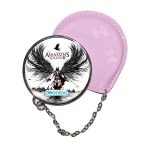 مرآة جيب جلد  دائرية  بتصميم أساسنز كريد الجناح الأسود