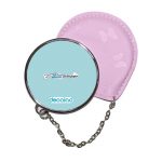 مرآة جيب جلد  دائرية  بتصميم أنت تبدو رائعة