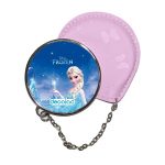 مرآة جيب جلد  دائرية  بتصميم إلسا ملكة الثلج