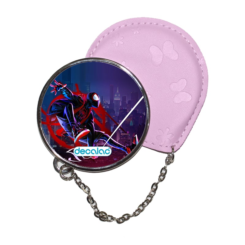 مرآة جيب جلد دائرية بتصميم إنتو ذا سبايدر فيرس مرآة جيب جلد دائرية بتصميم إنتو ذا سبايدر فيرس