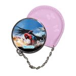 مرآة جيب جلد  دائرية  بتصميم اجنحة النسر سبايدر مان ايرون مان