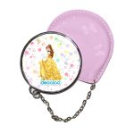 مرآة جيب جلد  دائرية  بتصميم  الأميرة بيلا