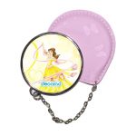 مرآة جيب جلد  دائرية  بتصميم الاميرة بيلا فيلم الجميلة والوحش