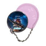 مرآة جيب جلد  دائرية  بتصميم الجميله إلوي هوريزن زيرو دون