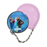 مرآة جيب جلد  دائرية  بتصميم الشخصيات الرئيسيه لفروزن