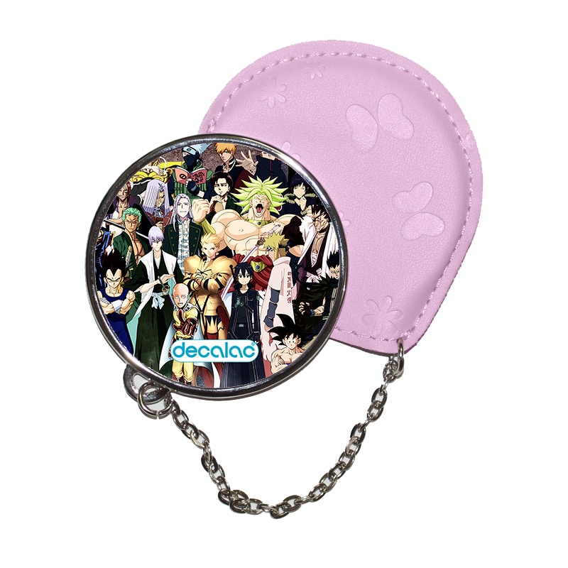 مرآة جيب جلد دائرية بتصميم الشخصيات الفخمة كل الانميات مرآة جيب جلد دائرية بتصميم الشخصيات الفخمة كل الانميات