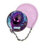 مرآة جيب جلد  دائرية  بتصميم الغراب رافين فورت نايت