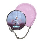 مرآة جيب جلد  دائرية  بتصميم اللطيف أولاف