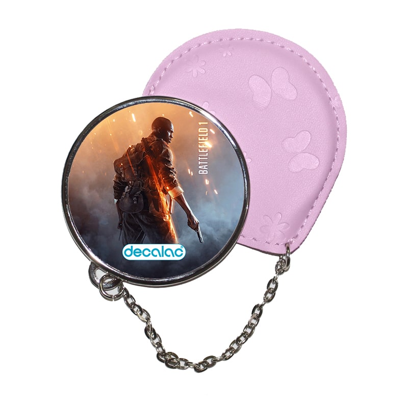 مرآة جيب جلد دائرية بتصميم باتلفيلد 1 M1911 مرآة جيب جلد دائرية بتصميم باتلفيلد 1 M1911