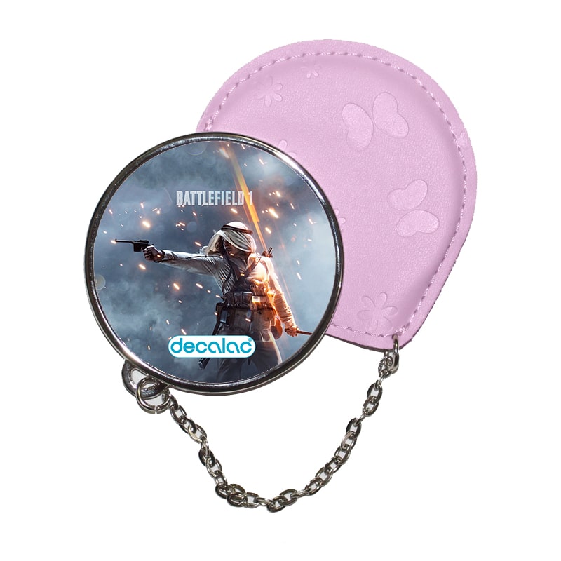 مرآة جيب جلد  دائرية  بتصميم باتلفيلد 1 معركه العرب مرآة جيب جلد  دائرية  بتصميم باتلفيلد 1 معركه العرب