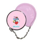 مرآة جيب جلد  دائرية  بتصميم بتس شخصيات BT21