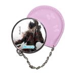 مرآة جيب جلد  دائرية  بتصميم  بلود بورن