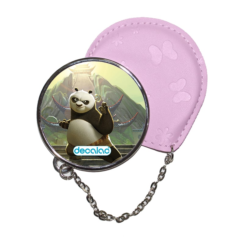 مرآة جيب جلد  دائرية  بتصميم بو كونغ فو باندا مرآة جيب جلد  دائرية  بتصميم بو كونغ فو باندا