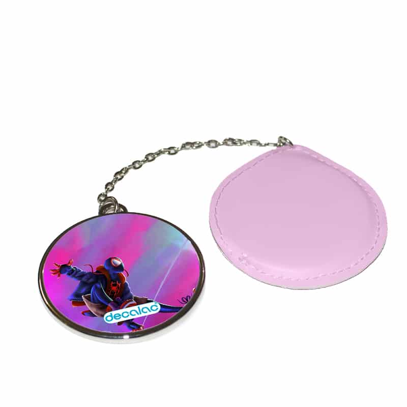 مرآة-جيب-جلد-دائرية-بتصميم-بيتر-بوركر-سبايدر-مان-1