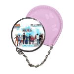 مرآة جيب جلد  دائرية  بتصميم تشابك الأيدي كل الانميات