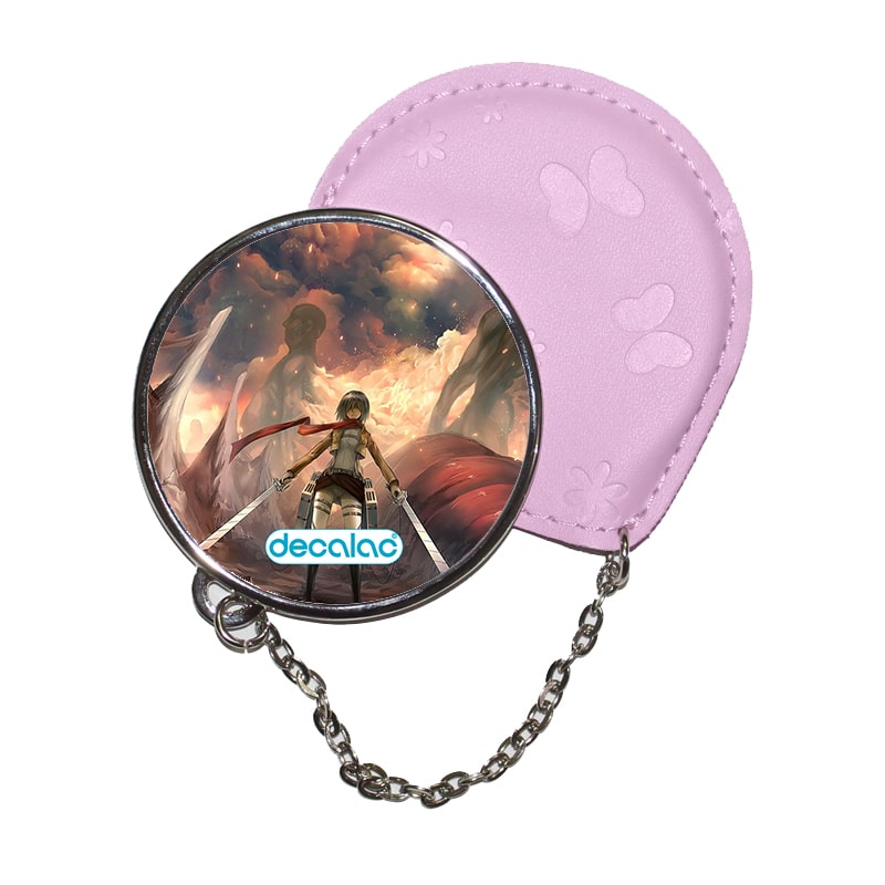مرآة جيب جلد دائرية بتصميم تقضي ميكاسا على العمالقة هجوم العمالقة مرآة جيب جلد دائرية بتصميم تقضي ميكاسا على العمالقة هجوم العمالقة