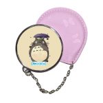 مرآة جيب جلد  دائرية  بتصميم توتورو