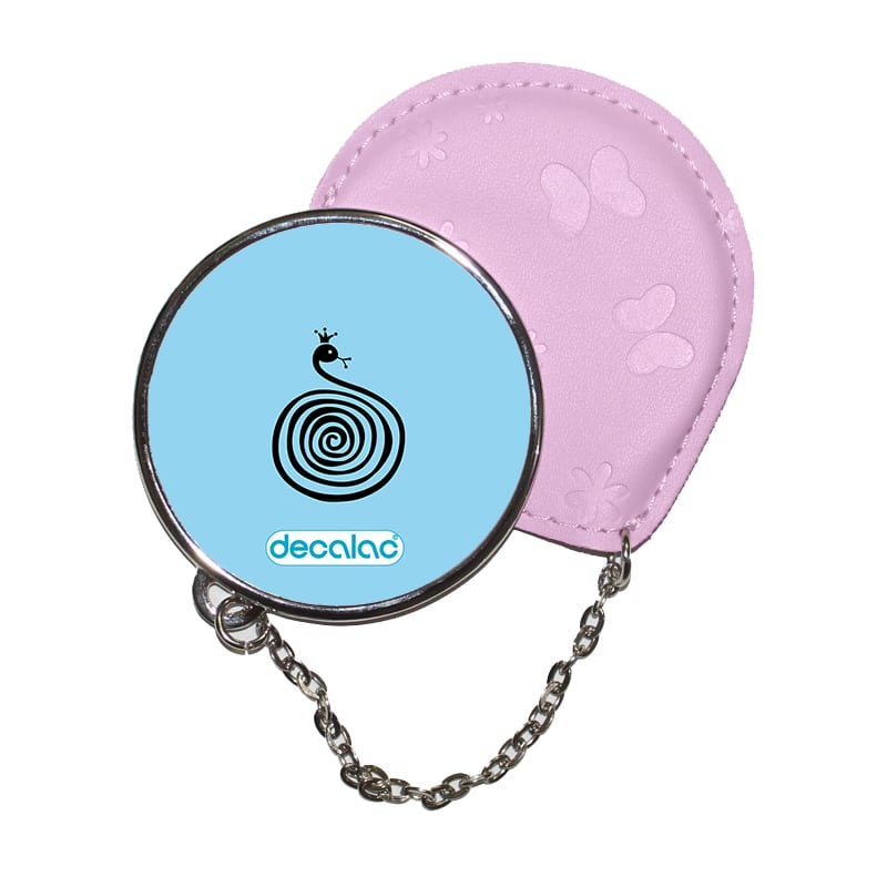 مرآة جيب جلد دائرية بتصميم ثعبان لطيف مرآة جيب جلد دائرية بتصميم ثعبان لطيف