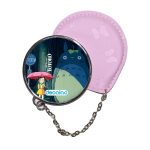 مرآة جيب جلد  دائرية  بتصميم جاري توتورو والطفله