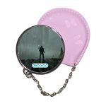 مرآة جيب جلد  دائرية  بتصميم حافة العالم ديث ستراندنغ