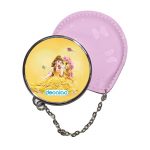 مرآة جيب جلد  دائرية  بتصميم حصان الاميرة بيلا