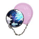 مرآة جيب جلد  دائرية  بتصميم دابي من أكاديميتي للأبطال