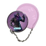 مرآة جيب جلد  دائرية  بتصميم  رافين فورتنايت