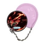 مرآة جيب جلد  دائرية  بتصميم رقصة الهينوكامي غاكورا