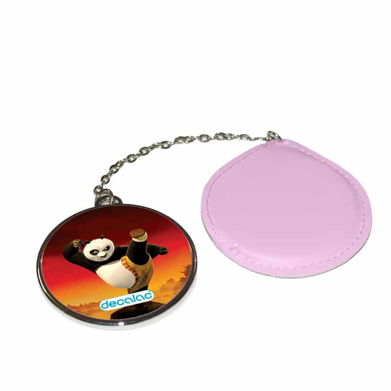 مرآة-جيب-جلد-دائرية-بتصميم-ركله-كونغ-فو-باندا-1