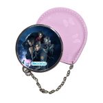 مرآة جيب جلد  دائرية  بتصميم ريزدنت ايفل 2 جميع الشخصيات