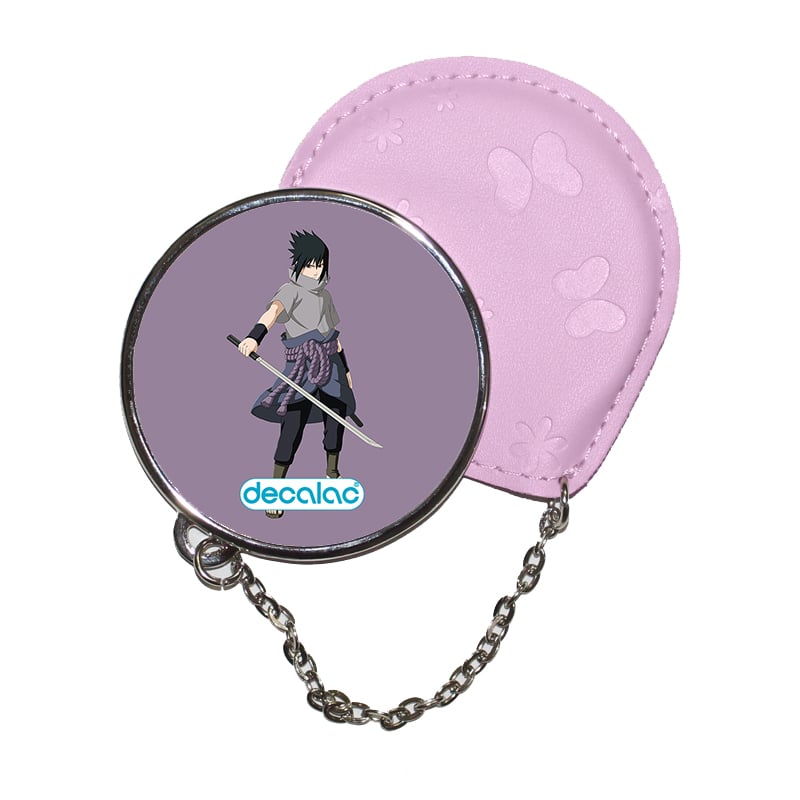 مرآة جيب جلد  دائرية  بتصميم ساسكي من ناروتو مرآة جيب جلد  دائرية  بتصميم ساسكي من ناروتو