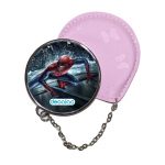 مرآة جيب جلد  دائرية  بتصميم  سبايدر مان اعلى نيويورك