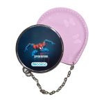 مرآة جيب جلد  دائرية  بتصميم سبايدر مان الرائع