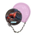 مرآة جيب جلد  دائرية  بتصميم سبايدرمان هوم كامينج