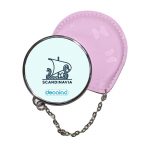 مرآة جيب جلد  دائرية  بتصميم سفينة