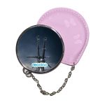 مرآة جيب جلد  دائرية  بتصميم سيف فضي أفعواني من ذا ويتشر 3 وايلد هانت