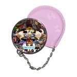 مرآة جيب جلد  دائرية  بتصميم شخصيات أكاديميتي للأبطال