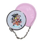 مرآة جيب جلد  دائرية  بتصميم شخصيات ناروتو وهم صغار