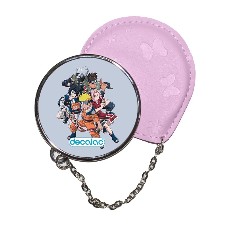 مرآة جيب جلد دائرية بتصميم شخصيات ناروتو وهم صغار مرآة جيب جلد دائرية بتصميم شخصيات ناروتو وهم صغار
