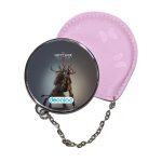 مرآة جيب جلد  دائرية  بتصميم عفريت ذا ويتشر 3 وايلد هانت