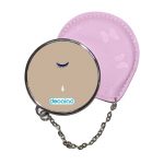 مرآة جيب جلد  دائرية  بتصميم عيون تبكي