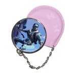 مرآة جيب جلد  دائرية  بتصميم فورت نايت تسلق جبل جليدي