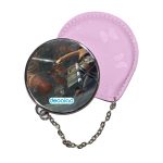 مرآة جيب جلد  دائرية  بتصميم قتال مع العملاق الضخم هجوم العمالقة