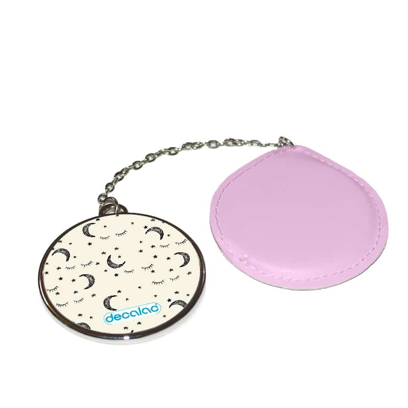 مرآة-جيب-جلد-دائرية-بتصميم-قمر-ونجوم-1