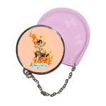 مرآة جيب جلد  دائرية  بتصميم قوة إيس من ون بيس