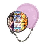 مرآة جيب جلد  دائرية  بتصميم قوة الابطال كل الانميات