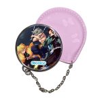 مرآة جيب جلد  دائرية  بتصميم قوة شخصيات قاتل الشياطين