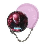 مرآة جيب جلد  دائرية  بتصميم كارنج سبايدر مان