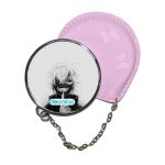 مرآة جيب جلد  دائرية  بتصميم كانيكي طوكيو غول